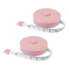 이한리빙 2M 휴대용 파스텔 미니 줄자 2P, 핑크