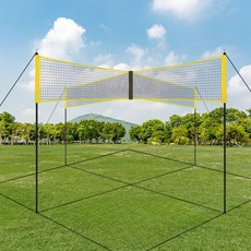 회사워크샵 야외 휴대용 4면 십자형 배구대 네트 이동식 지주대, 1개, A_배구네트