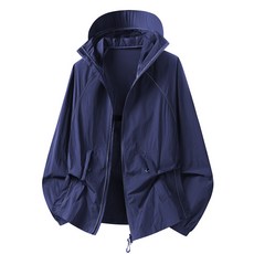 釣友俱樂部 夏季戶外防曬衣 超輕速乾防紫外線 冰絲涼感透氣男女同款防曬服, 藏青色,XL, 1個