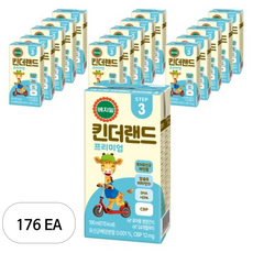 베지밀 유아용 뉴 킨더랜드 프리미엄3 미드 두유 190ml, 176개