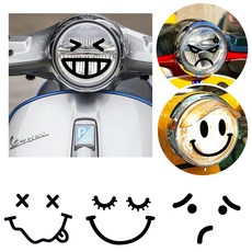 킹콩 슈퍼커브 베스파 헤드 라이트 스티커 표정 얼굴 데칼 호환, 화남, 1개