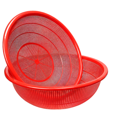 대원리빙 PP 원형소쿠리, 5개, 빨강R