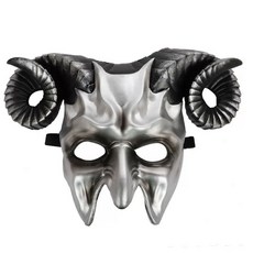 西門町發光派對屋 撒旦惡魔半臉面具, 銀, 1個