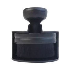 圓型輪胎油刷，可收納，高貼合度, 1個, 黑色
