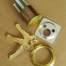 牛頭牌銅鎖芯老式木門鎖 上海求精雙林熊貓牌通用鎖 鋁芯耗材鎖頭配件, 【鋁芯+3個鐵鑰匙】