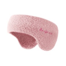 冬季保暖仿水貂絨頭帶 戶外騎行運動護耳髮帶 高彈力男女通用, 粉色, 1個