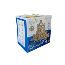 통나무 건축 단단한 목재 블록 두뇌발달 창의력발달 선물용으로도 적합 원목 교구, 너도밤나무 150개