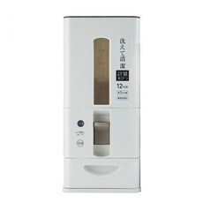 12公斤計量米桶，防潮儲米箱，按壓式定量取米，透明視窗設計，可拆洗保清潔, 白色12KG, 1個