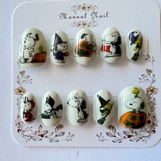 Manual Nail 史奴比萬聖節穿戴甲 XS M, 1個, M