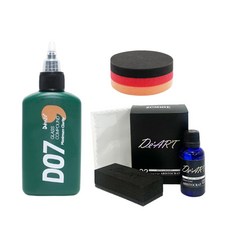도깨비 D07 유막제거제 100ml 글래스 컴파운드+좀비 디아트 유리발수코팅제 아리스토크랫 ARISTOCRAT 30ml+저먼패드 원형, 1개
