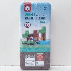 마그네틱 큐브 블록 틴케이스 세트 양치기소년 38pcs, 1세트, 그린