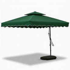 리브포어스 심플 대형 사각 파라솔 전원주택 마당 정원 야외용 테라스 루프탑 테라스 야외 편의점 카페, 심플사각_딥그린