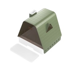 全封閉抽屜式防臭防外濺貓砂盆, 1個, 不帶踏板