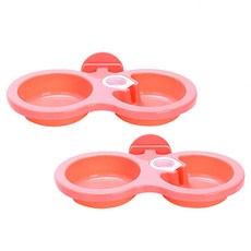 제제펫 철장걸이 급수 혼합애완식기 M, 핑크 (Y383PDDD022), 2개