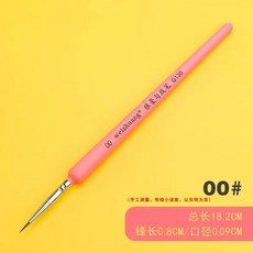 유화극세사붓 극세필붓 리페인팅 수채화붓 도색, 1개, O. 핑크 00