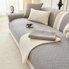 Bofung 사계절 쇼파패드 순면 쇼파매트 워싱 미끄럼 방지 2-4인용 우아하고 작은 꽃송이