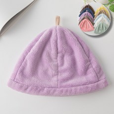 보스케 사우나 모자 스파햇 일본 료칸 헤어캡, 퍼플, 1개