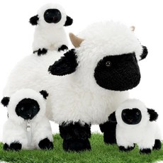 Tezituor 미국매장정품+ 마우스 봉제 동물 인형 5개 세트 61cm 24인치 대형 엄마 4마리의 귀여운 아기 쥐 남아 여아용 현실적인 플러시 장난감 선물 생일 크리스마스, Blacknose Sheep.