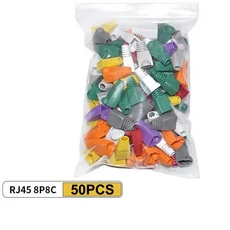 50/100Pcs RJ45 케이블 커넥터 플러그 커버 이더넷 네트워크 스트레인 릴리프 부츠, 05 A12