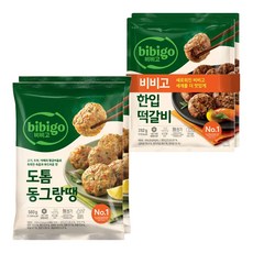 CJ 비비고 도톰동그랑땡 560g X 2개 + 한입떡갈비 282g X 2개, 1세트, 1.684kg