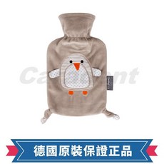 卡樂登德國原裝Fashy熱水袋，呆萌小企鵝細絨兒童毛套，注水式冰袋0.8L, 1個