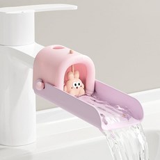 유아용 수도꼭지 익스텐더 싱크대 사용하기 쉬운 싱크 수도꼭지 익스텐더 온도에 민감한 제품 욕실 싱크대용 아동용 손 세척 수도꼭지 익스텐더 주방 핑크, pink, 1개