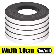 강력한 스트립 자체 접착 자기 테이프 고무 절단 가능한 냉장고 스티커, 5M- 5 rolls, Width 1cm