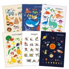 B3 종이포스터 동물 + 바다 + 공룡 + 과일 + 한글 + 알파벳 A세트, B3종이포스터 동물+바다+공룡+과일+한글+알파벳 A세트