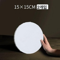 대형 원형 캔버스 80cm 유화판 원형캔버스 수채화 액자 판넬 정사각 페인트 도구 아사천 틀 유화 액자, 지름 15cm (2개입), 순면 원형 유화 액자, 1호