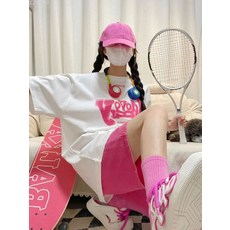 小眾運動服多巴胺休閒運動套裝夏季短袖學生跑步短褲女爆款兩件套