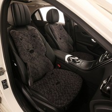 汽車坐墊冬季毛絨卡通可愛女款單片座椅墊三件套仿毛座墊女車墊 (臺灣出貨), 白色-毛絨反包蝴蝶結西高地,十一件套【7件套+一對頭抱枕】, 1個