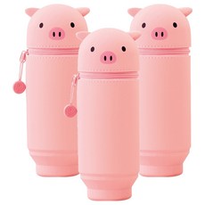 푸니라보 스마트핏 스탠드 펜케이스 빅사이즈, 돼지, 3개