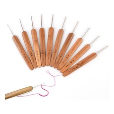 뜨개질 레이스용 원목 목재 코바늘 뜨개도구 우드 나무 묶음 27764ea 1(EA)