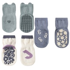 KIDS PARK 寶寶防滑學步襪 (多入組) - 可愛動物造型 防滑安全學步襪