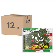 良澔 酥爆海苔 原味, 32g, 12包