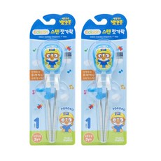 1+1 에디슨 스텐 교정 젓가락 (오른손) 뽀로로