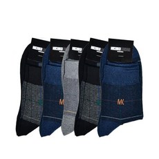 미치코런던 세련된 디자인 신사 중목 양말 5켤레