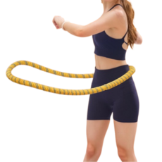 DOJU 스프링 훌라후프 무소음 소프트 뱃살 다이어트, 1개, 노랑, 1.5kg