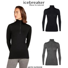 icebreaker 女款 OASIS 美麗諾羊毛半開襟長袖上衣，透氣舒適，適合戶外運動與日常穿搭