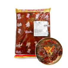 철구네반찬 깻잎무침 국내가공 양념깻잎 업소용 대용량반찬 2KG 4KG, 1개