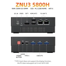 TexHoo AMD R5 5500U 미니 PC 6코어 12스레드 1632GB DDR4 512GB1TB SSD WiFi5 컴퓨터 데스크탑, 01 8G DDR4 256G SSD, 01 China Mainland, 03 AMD Ryzen 7 5800H, 8GB