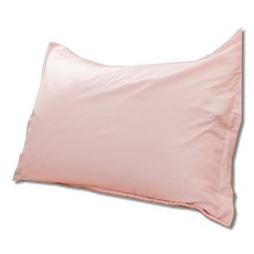 LUST 羽絨枕 簡約純色枕頭套 柔軟透氣舒適 多種尺寸可選 素淺粉 1.4公斤, 100%純棉【歐框-素淺粉】, 1個