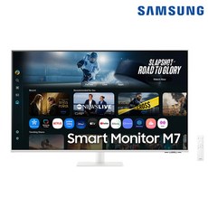 삼성전자 정품 스마트모니터 M7 S43BM701 43인치 UHD 4K HDR10 넷플릭스 유튜브지원 모니터 LS43BM701UKXKR 화이트, 삼성 S43DM701 (LS43DM701UKXKR)