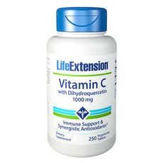 LIFE EXTENSION 維他命C二氫槲皮素食膠囊 1000mg, 250顆, 1罐