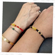 금전운 재물운 팔찌 커플 비즈 매듭 끈 손목 액세서리 행운 부적