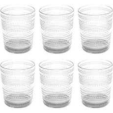 Abode Homewares by 타르홍 구슬 쌓기 잔 실내외 시그린 14.8온스 6종 세트, DOF, Clear, 1개