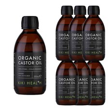 키키헬스 유기농 냉압착 피마자유 250ml 캐스터오일 피부 모발 속눈썹 영양 올인원 케어 비건 kikihealth, 6개, 250g