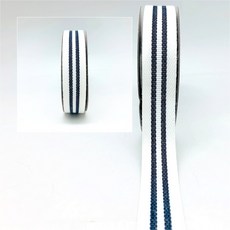 海軍風條紋螺紋織帶21MM 蝴蝶結服飾輔料 手作素材, 1個, DK0047-5 丈青藍