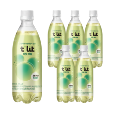 티릿 매실 제로 탄산음료 유산균 음료 식이섬유 장케어 녹차 요구르트 애사비 저칼로리 헬시 탄산 대용량, 6개, 500ml