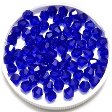 Bead 크리스탈 4mm 주판알비즈 한팩 100알 컬러선택, 진블루, 1개